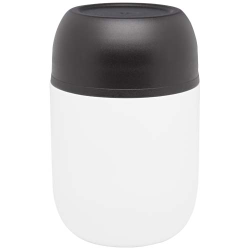 Supo 480 ml double-walled recycled stainless steel lunch pot with foldable spoon